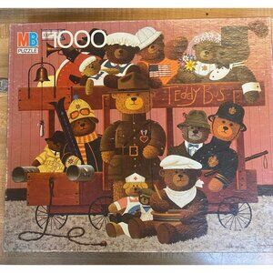 MB Puzzle 1000 Piece Teddy Bears In Uniforms Ages 12 To Adult 26 x 22